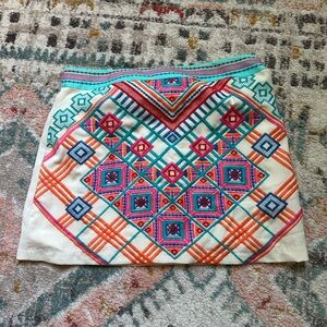 Colorful Geometric Patterned Skirt